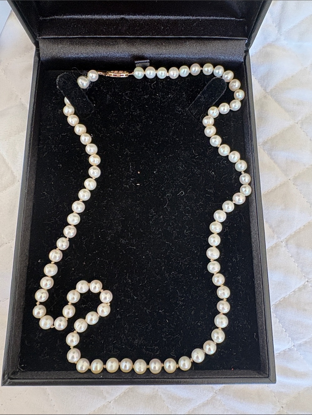 Classic authentic White salt water Pearl  Necklace - Elegant Women’s Jewelry
